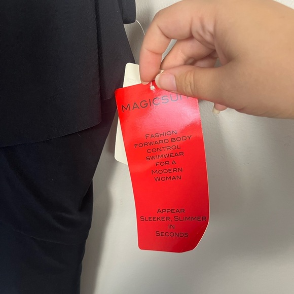 New magicsuit mirclesuit black ruffle Chloe Tankini top size 12 - Picture 5 of 11